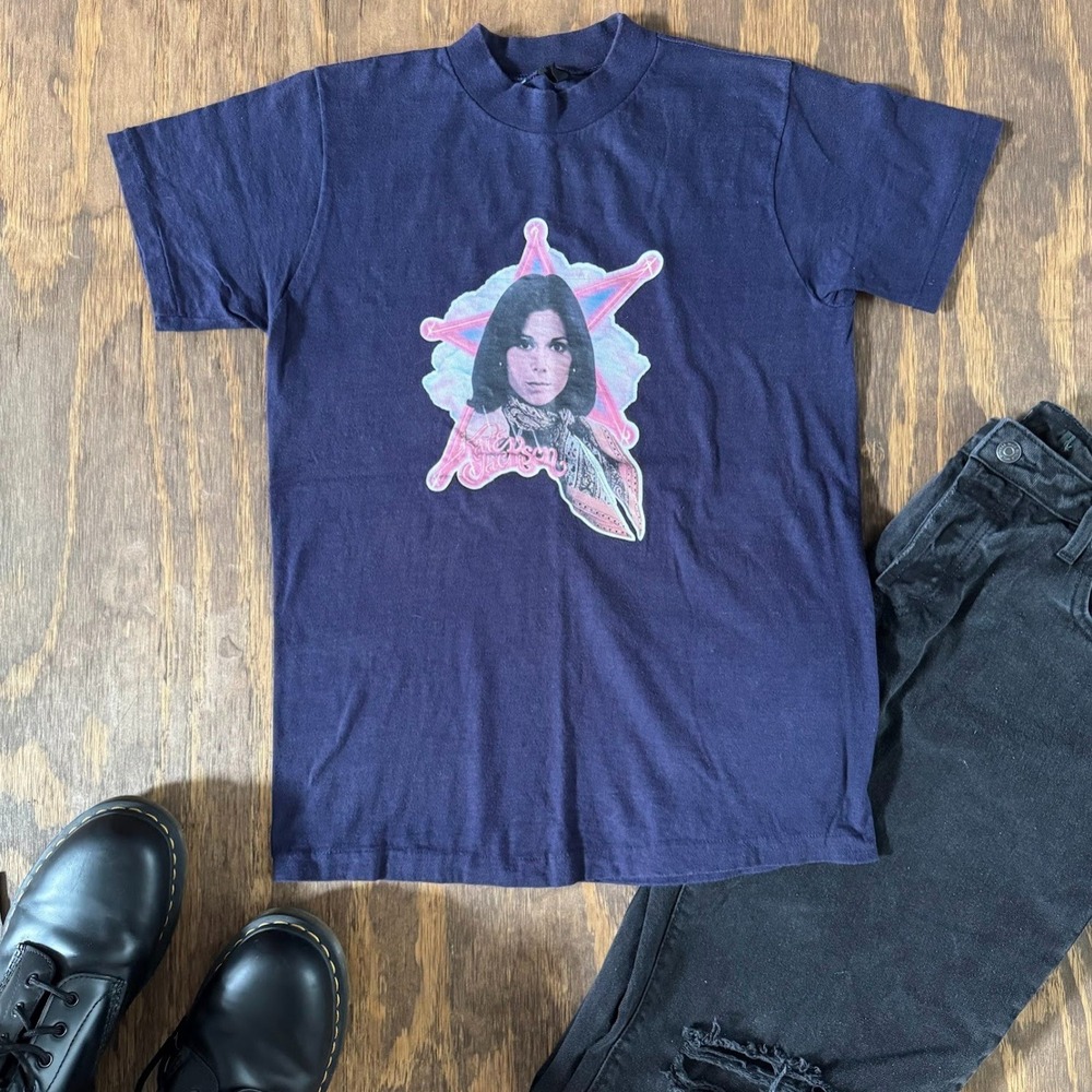 Vintage Kate Jackson Graphic Shirt S Single Stitch Anvil Charlies Angels Actress